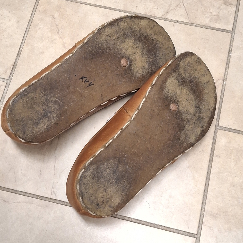 Earthing Harmony Honey Brown Leather Grounding Slip On Shoes 40 / 9 - Picture 12 of 12